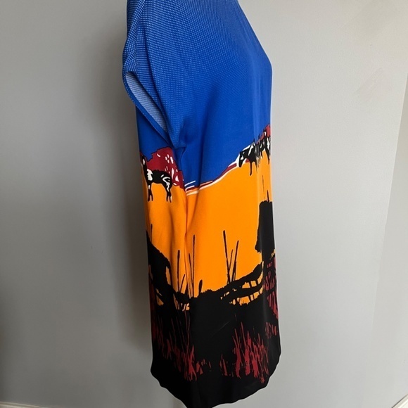 Diane von Furstenberg Harriet Runway Lion Landscape Print Shift Cocktail‎ Dress - Picture 11 of 16